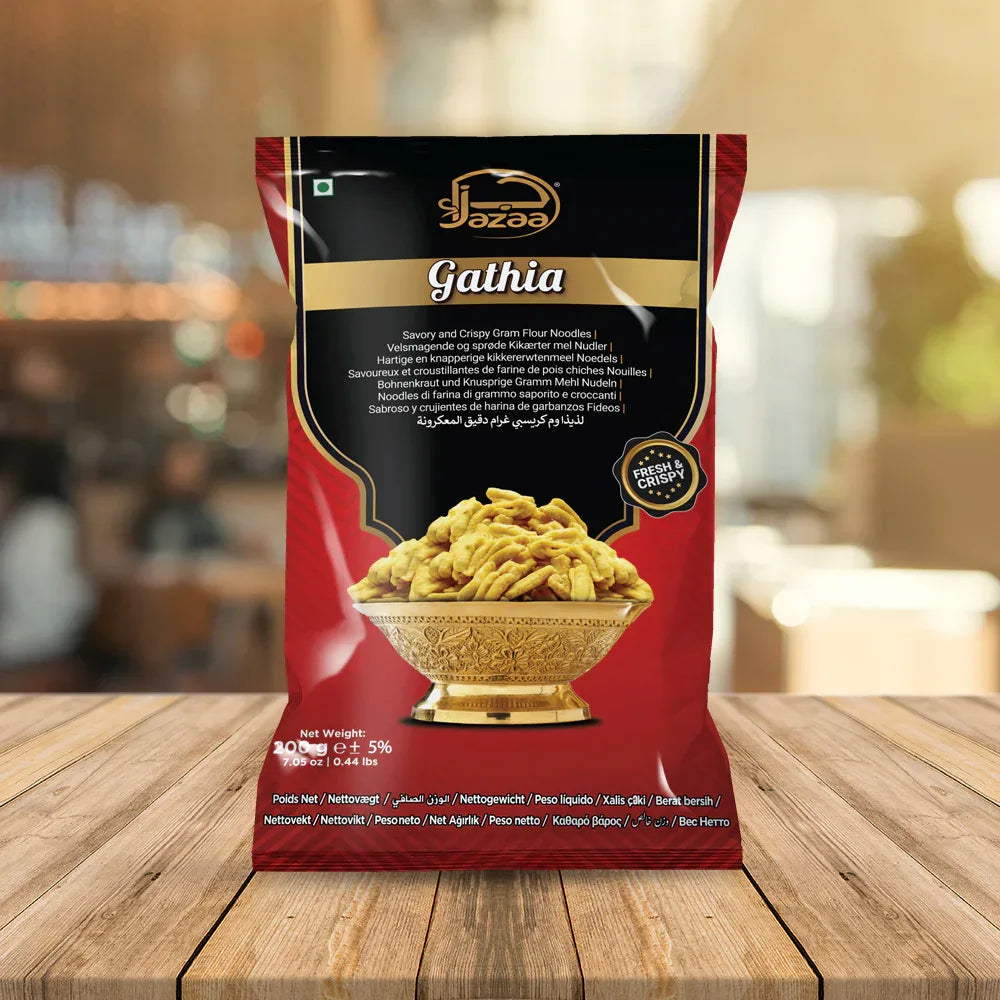 Buy Jazaa Gathia 200gm - Crispy Gathiya Namkeen Pakistan – Jazaa Global ...