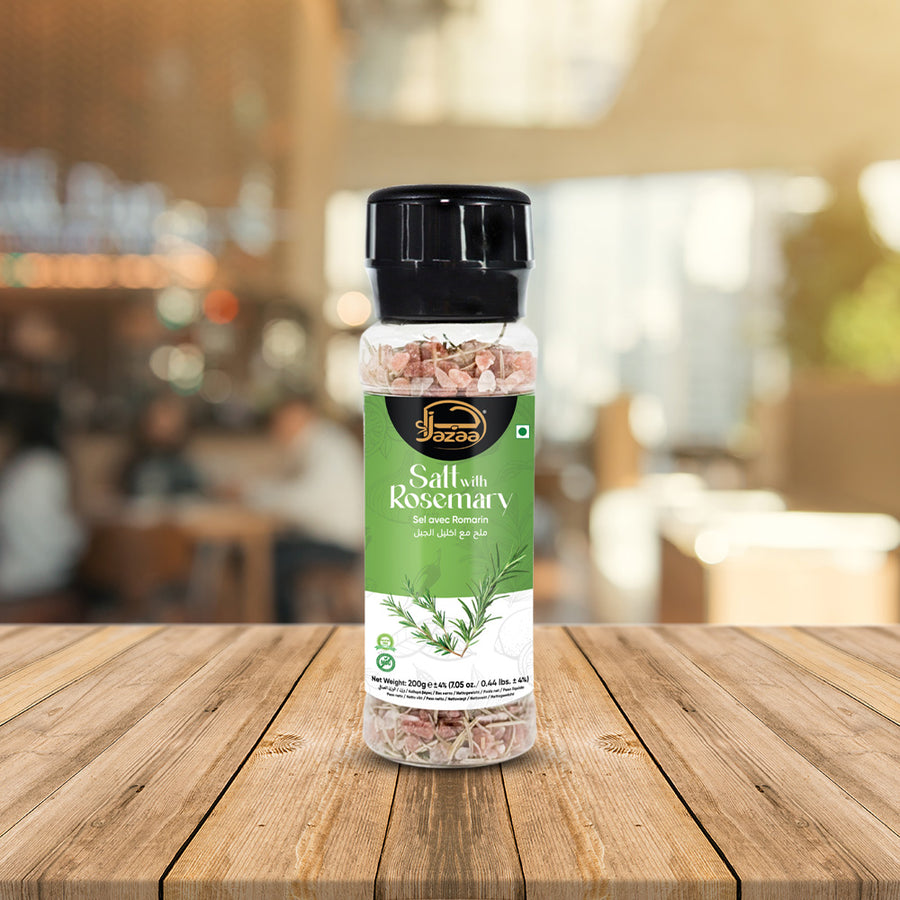 Jazaa Salt with Rosemary Grinder Plastic Bottle 200 gm