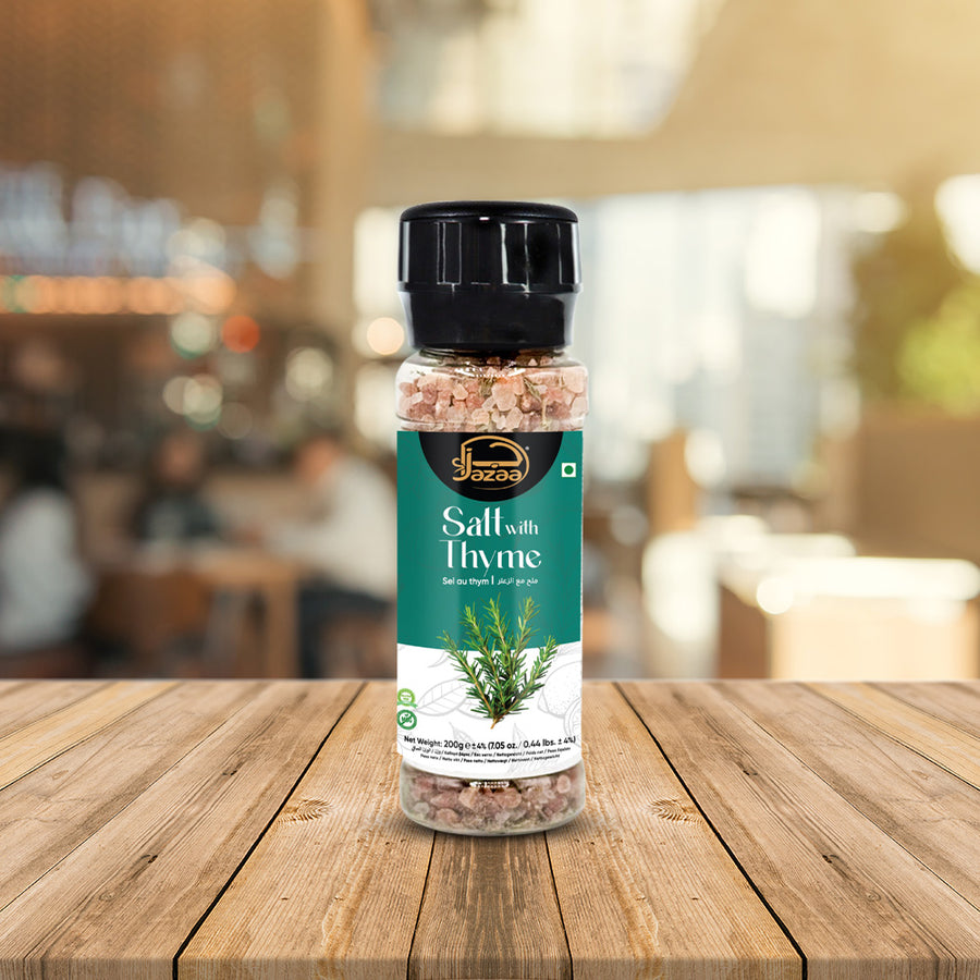 Jazaa Salt with Thyme Grinder Plastic Bottle 200 gm