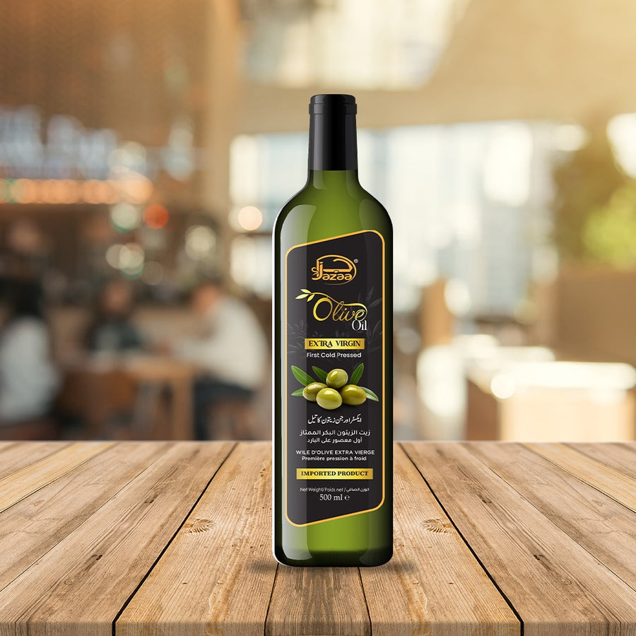 Jazaa Olive Oil Extra Virgin 500ml bottle – best olive oil Pakistan price online