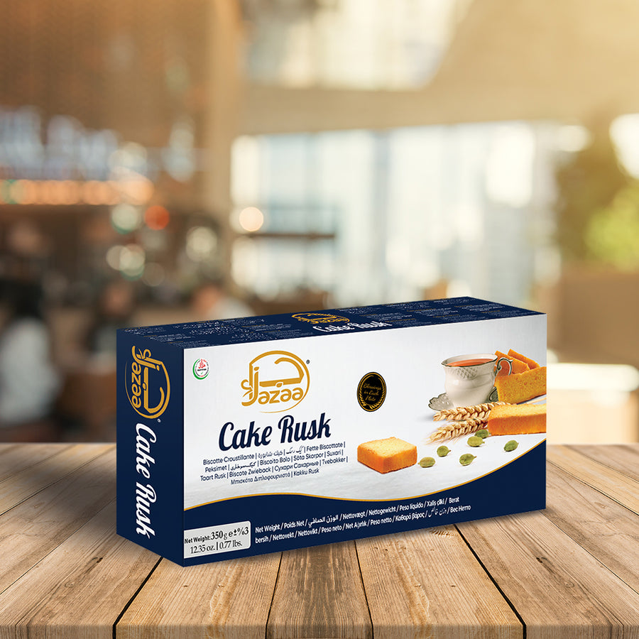 Jazaa Cake Rusk 350gm – Crispy & Delicious Tea Time Cake Rusk