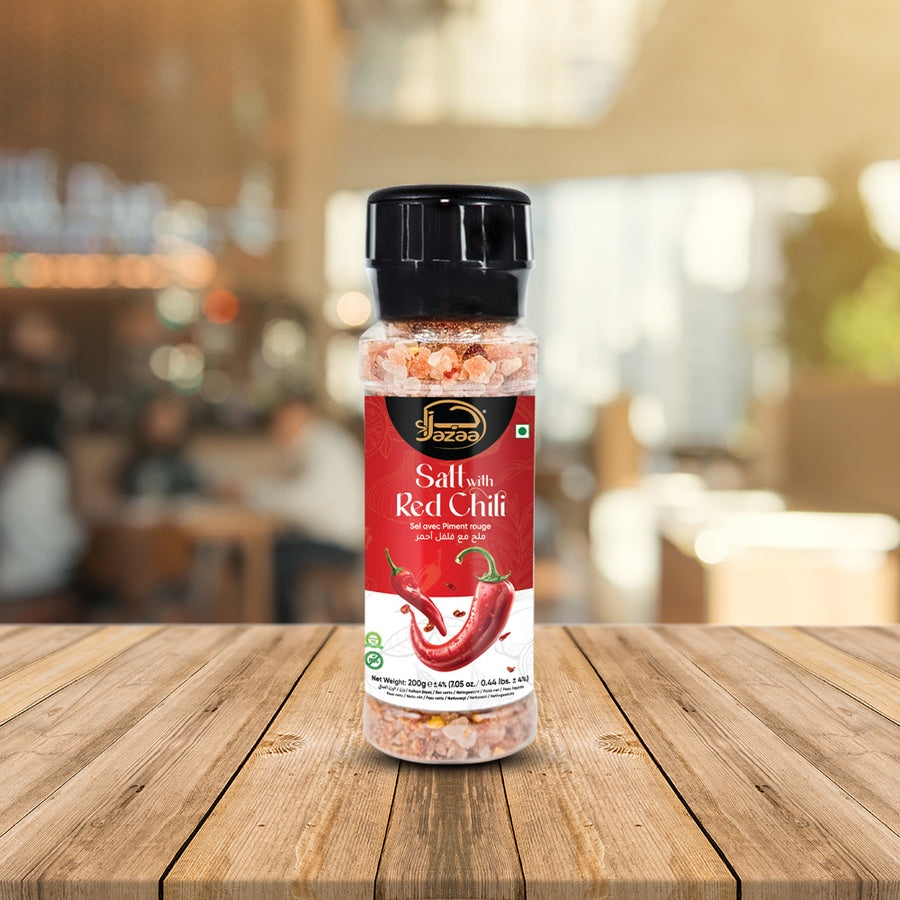 Jazaa Salt with Red Chilli Grinder Plastic Bottle 200 gm